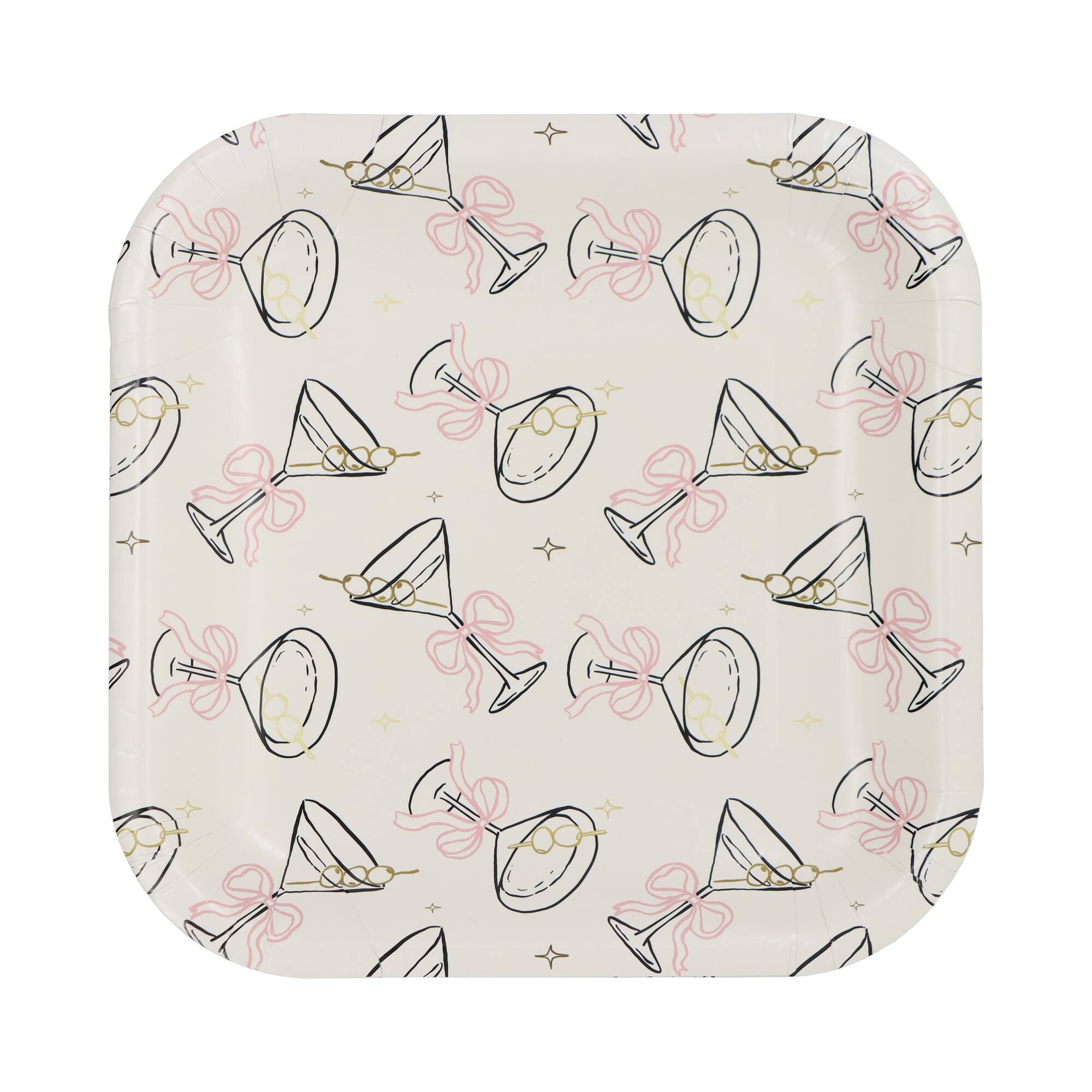7" Square Martinis Snack Plates by Celebrate It™